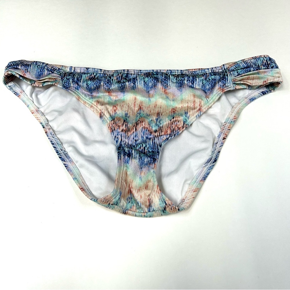Victorias Secret Knockout Large Cheeky Bikini Bottoms Ombre Blue Beige #2558